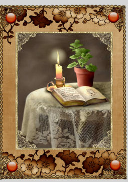Vintage Tea Floral Metallic Edge A4 Backing Paper by Jan Barcelo
