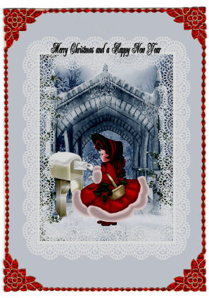 Christmas Vintage Girl by Jan Barcelo
