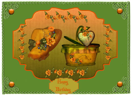 Orange Delight with Decoupage by Jan Barcelo