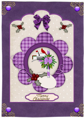 Christmas Scallop Top Quick Card Fronts in Pink N Turquoise by Jan Barcelo