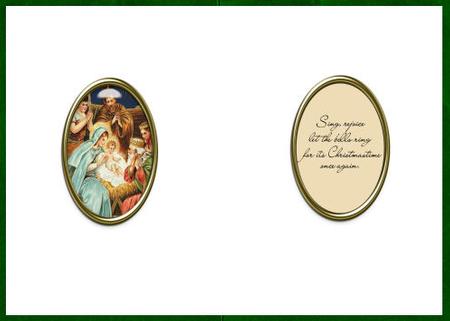 Vintage Nativity Medallion Insert by Jan Barcelo