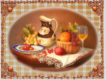 Autumn Orange Plaid Paper 2 by Jan Barcelo