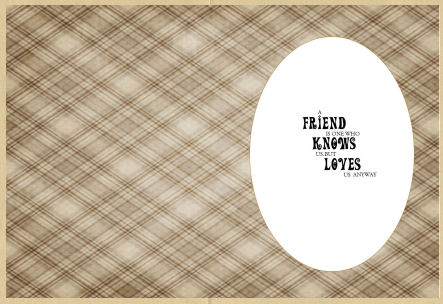 Brown Tartan Insert by Jan Barcelo