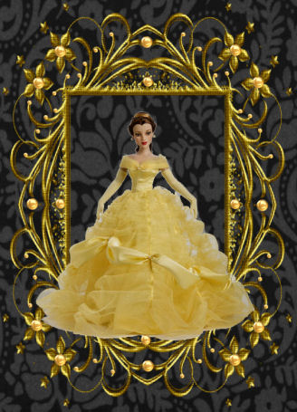 Black and Gold Vintage Card Front by Jan Barcelo