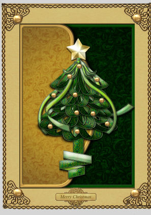 Christmas Tree Envelope Card by Jan Barcelo