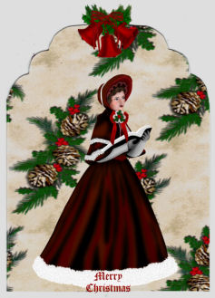 Christmas Fir Cones Elegant Top Card Base by Jan Barcelo