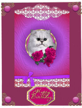 Cat Scallop Top Birthday by Jan Barcelo