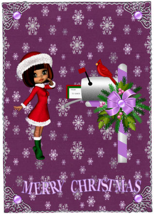 Snowflakes Paper Purple by Jan Barcelo