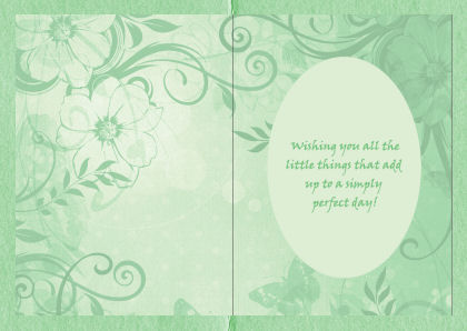 Peppermint Foral Butterfly Insert & Verse by Jan Barcelo