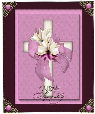 Pink and Purple Cross Card Fronts by Jan Barcelo