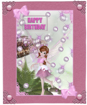 Fairy Garden Bubbles Corner Stacker Card by Jan Barcelo