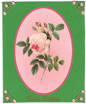 Pink Tea Rose Decoupage by Jan Barcelo