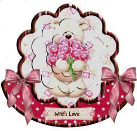 Flowers for You Scalloped Pyramage Rocker Card Inc Envelope by Jan Barcelo
