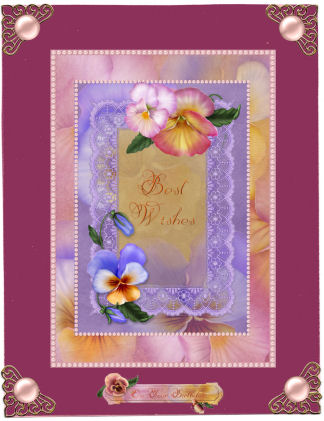 Pansies and Pearls with Decoupage by Jan Barcelo