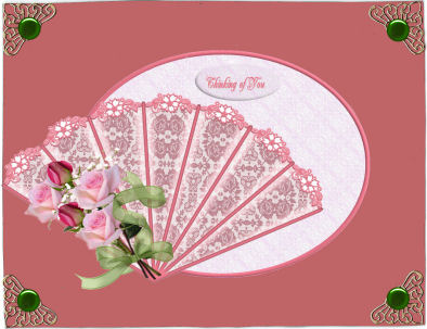 Wobble Fan and Roses by Jan Barcelo