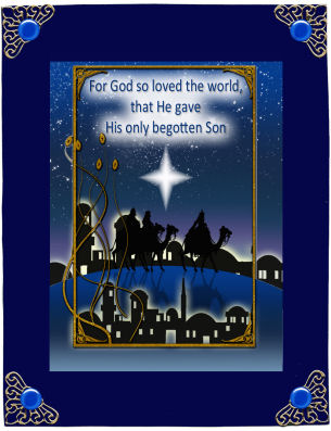 Three Wise Men Christmas Card Front by Jan Barcelo