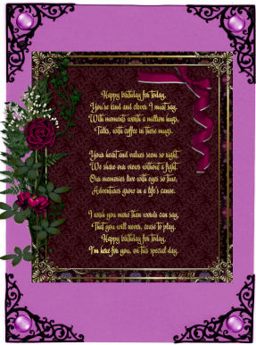 Floral and Poem Card Front by Jan Barcelo