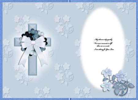 Oval Cross in Blue Insert by Jan Barcelo