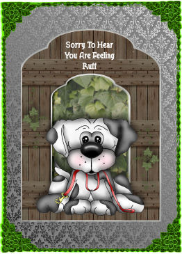 Feeling Ruff Scalloped Top Quick Card by Jan Barcelo