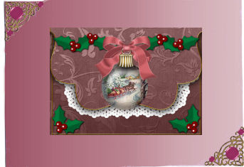 Sleighride Bauble Flap Decoupage Step by Step Sheet by Jan Barcelo