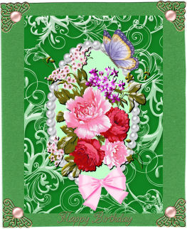 Rose Bouquet (2) Card Front by Jan Barcelo