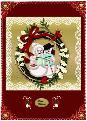 Christmas Snow Couple by Jan Barcelo