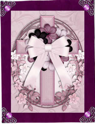 Oval Cross in Pink A4 by Jan Barcelo