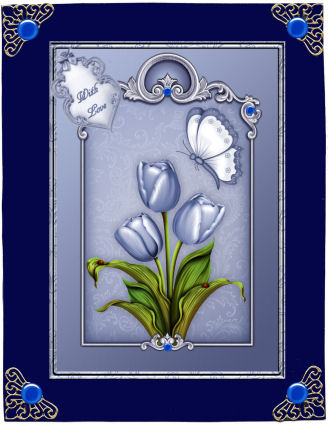 A Tableau of Tulips Card Front with Step by Step by Jan Barcelo