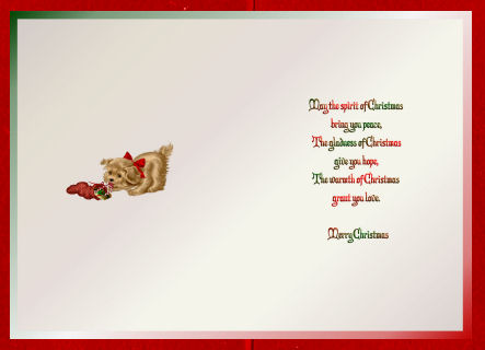 Christmas Insert with Verse by Jan Barcelo
