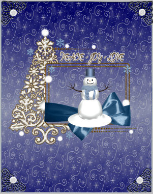 Blue Xmas Backing Paper by Jan Barcelo