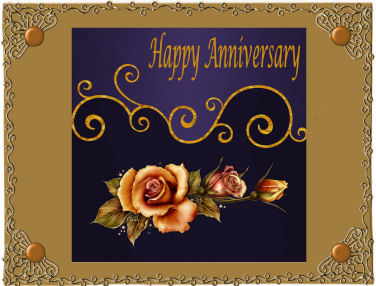 Anniversary Square Floral Card by Jan Barcelo