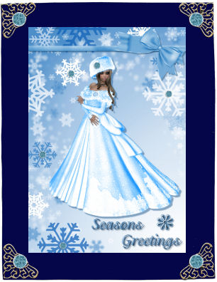 Christmas Snow Queen Decoupage by Jan Barcelo