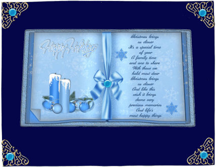 Happy Holiday Christmas Book Sheet by Jan Barcelo