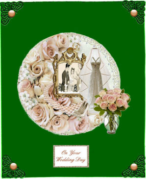 Pink Roses for Her Wedding Day by Jan Barcelo