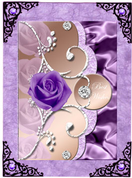 Roses Topper with Pyramid Elements/purple by Jan Barcelo