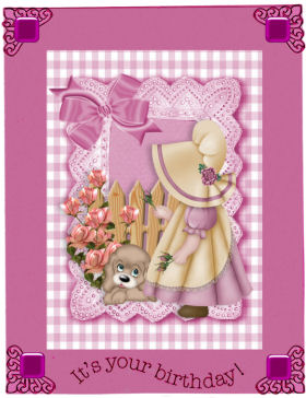 Sweet Little Girl with Her Puppy A4 by Jan Barcelo