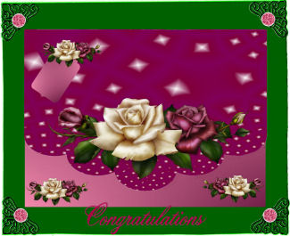 Roses Scallop Edge Envelop by Jan Barcelo