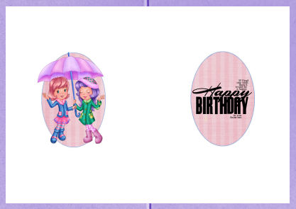 Cute Umbrella Girls Insert by Jan Barcelo