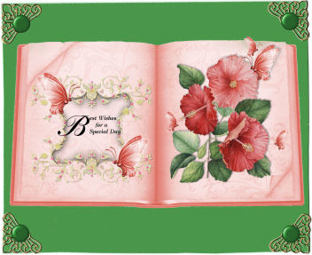 Pretty Pink Pansies for You Open Book Sheet by Jan Barcelo