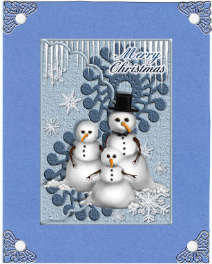 Snowman Family Faux Envelope Card by Jan Barcelo