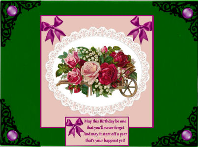 Vintage Roses 6x6 Card Front by Jan Barcelo