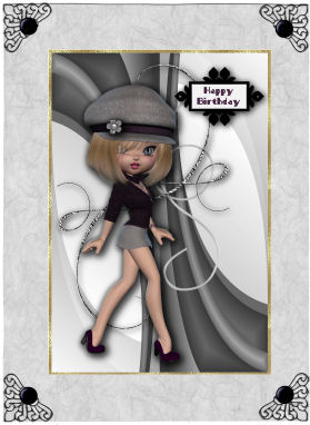 Smokey Beauty Card Front by Jan Barcelo