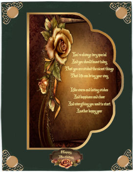 Autumn Rose Envelope Card with Verse by Jan Barcelo