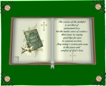 Holy Bible and Lilys Open Book Sheet by Jan Barcelo