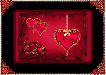 Deep Red and Gold Love by Jan Barcelo