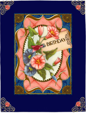 Morning Glory Fancy Bracket A4 Picture Topper Sheet by Jan Barcelo