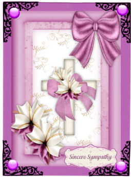 Cross and Lilys A5 Card Front with Step by Step by Jan Barcelo