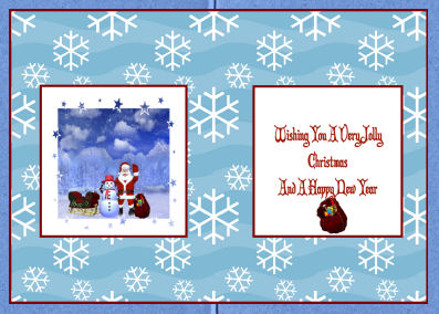 Santa & Snowman Christmas Insert by Jan Barcelo