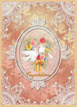 Butterfly Lace Card Front (copper) by Jan Barcelo