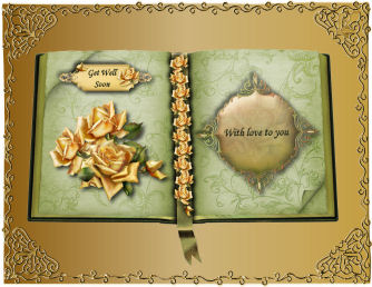 Yellow Roses Book Topper with Decoupage by Jan Barcelo